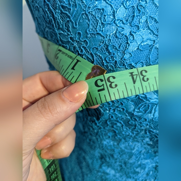 Blue lace dress size Small - Picture 2 of 9